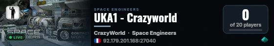 UKA1 - Crazyworld live status badge