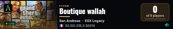 Boutique wallah live status badge