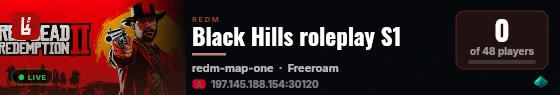 Black Hills roleplay S1 live status badge