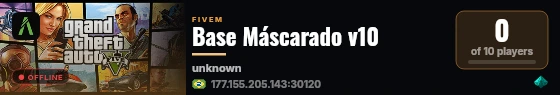 Base Máscarado v10 live status badge