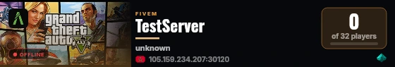TestServer live status badge