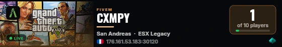 CXMPY live status badge