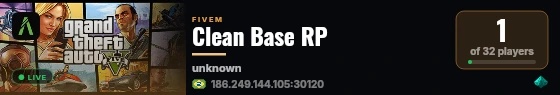 Clean Base RP live status badge
