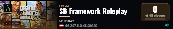 SB Framework Roleplay live status badge