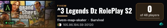 ^3 Legends Dz RolePlay S2 live status badge
