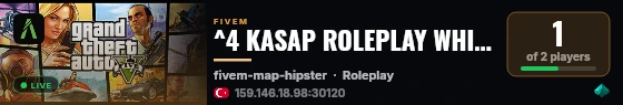 ^4 KASAP ROLEPLAY WHITELIST SEASON 1 discord.gg/kasaprp live status badge