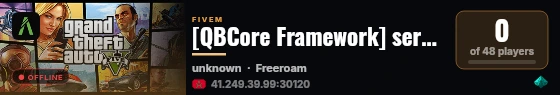 [QBCore Framework] serever test live status badge