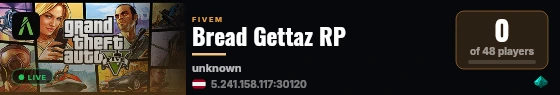 Bread Gettaz RP live status badge