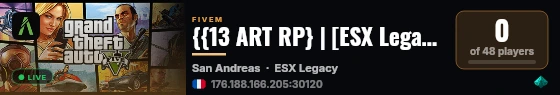 {{13 ART RP} | [ESX Legacy] live status badge