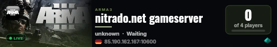 nitrado.net gameserver live status badge