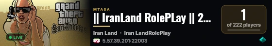 || IranLand RolePLay || 2023 Created By TahaMohammadi || Size: ~ 800 MB || IRAN || live status badge