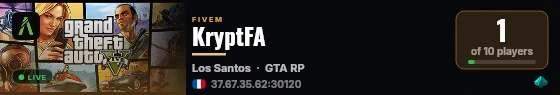KryptFA live status badge