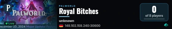 Royal Bitches live status badge