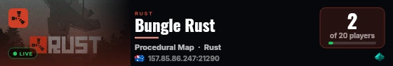 Bungle Rust live status badge