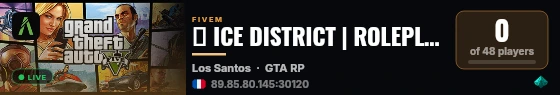 ❄️ ICE DISTRICT | ROLEPLAY live status badge