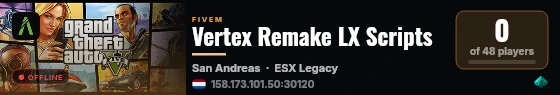 Vertex Remake LX Scripts live status badge