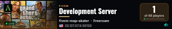 Development Server live status badge