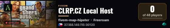 CLRP.CZ Local Host live status badge