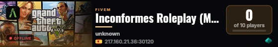 Inconformes Roleplay (Muy Pronto) live status badge