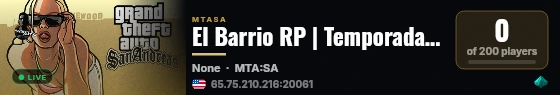 El Barrio RP | Temporada 1 | 2026 | Oficial live status badge