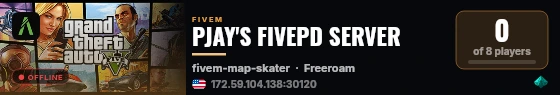 PJAY'S FIVEPD SERVER live status badge