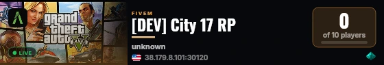 [DEV] City 17 RP live status badge