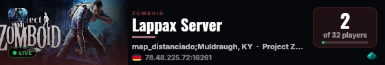 Lappax Server live status badge