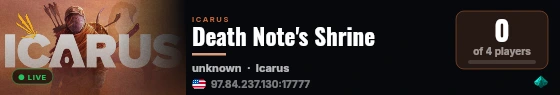 Death Note's Shrine live status badge