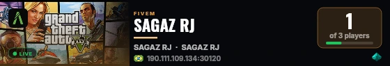 SAGAZ RJ live status badge