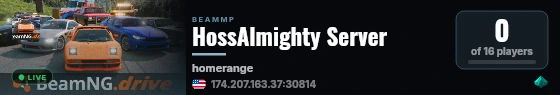 HossAlmighty Server live status badge