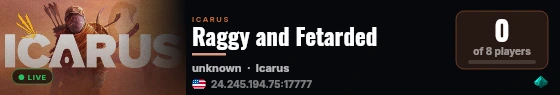 Raggy and Fetarded live status badge