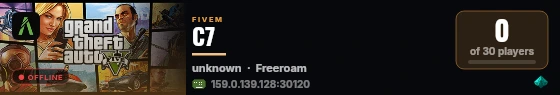 C7 live status badge