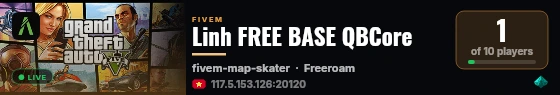 Linh FREE BASE QBCore live status badge