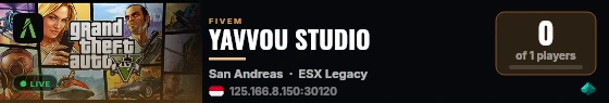 YAVVOU STUDIO live status badge