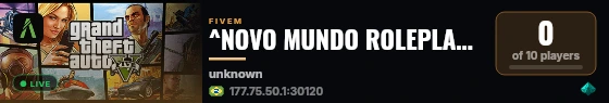 ^NOVO MUNDO ROLEPLAY INAUGUROU AGORA🌈 live status badge