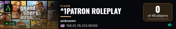 ^1PATRON ROLEPLAY live status badge