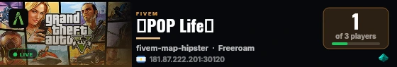 🔥POP Life🔥 live status badge