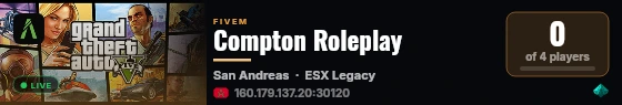 Compton Roleplay live status badge