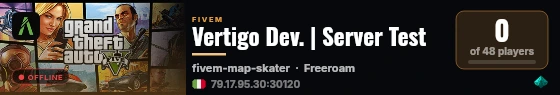 Vertigo Dev. | Server Test live status badge