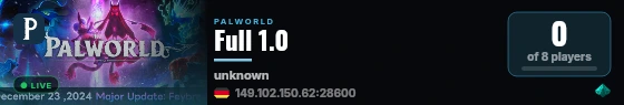 Full 1.0 live status badge
