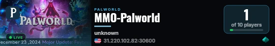 MMO-Palworld live status badge