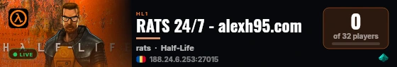 RATS 24/7 - alexh95.com live status badge