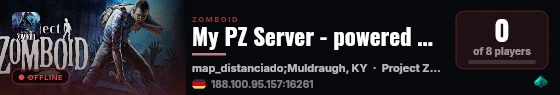 My PZ Server - powered by Sophie live status badge