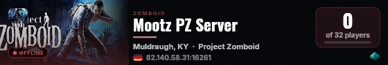 Mootz PZ Server live status badge