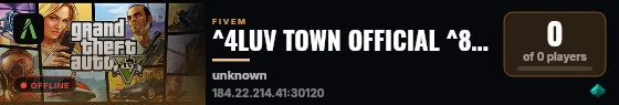 ^4LUV TOWN OFFICIAL ^8(DEV) ^9| ^7RP live status badge