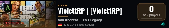 ViolettRP | [ViolettRP] live status badge