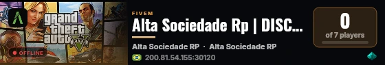 Alta Sociedade Rp | DISCORD: https://discord.gg/wqydMsxbNf |  live status badge