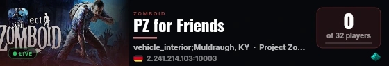 PZ for Friends live status badge