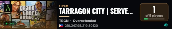 TARRAGON CITY | SERVER PACK | OX-LEGACY live status badge