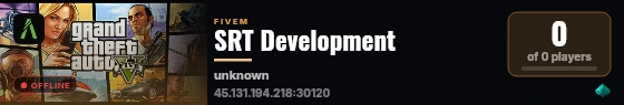 SRT Development live status badge